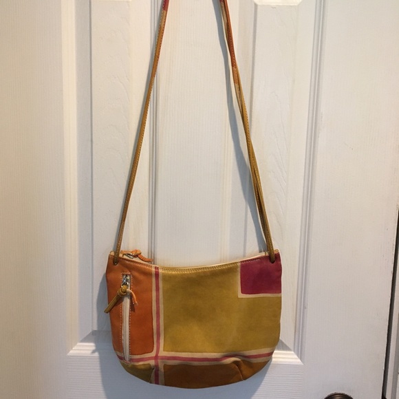 🇮🇹 Astore Leather Retro Geometric Dyed Purse - Picture 1 of 11